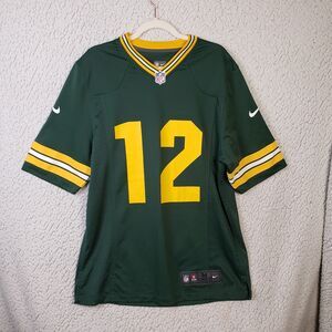 Nike NFL Green Bay Packers Jersey Mens M Green Gold On Field Aaron Rodgers